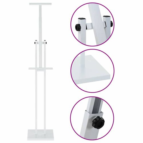 Стендове за търговски прояви 2 pcs Бяло 26,5 x 26,5 x 127 см