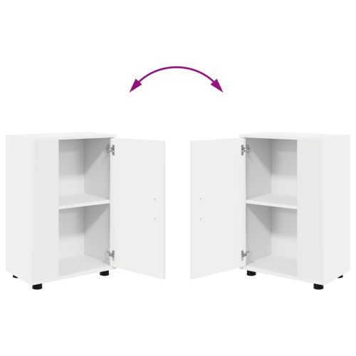 Комплект ТВ шкаф Монтиране на стена 4 pcs Бяло Инженерно дърво