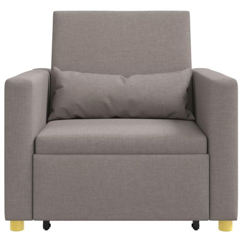 Разтегателен диван с единично легло Таупе 90 x 165 x 87 см