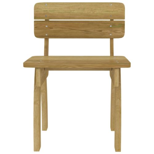 Градински трапезен комплект от 5 части, импрегниран бор