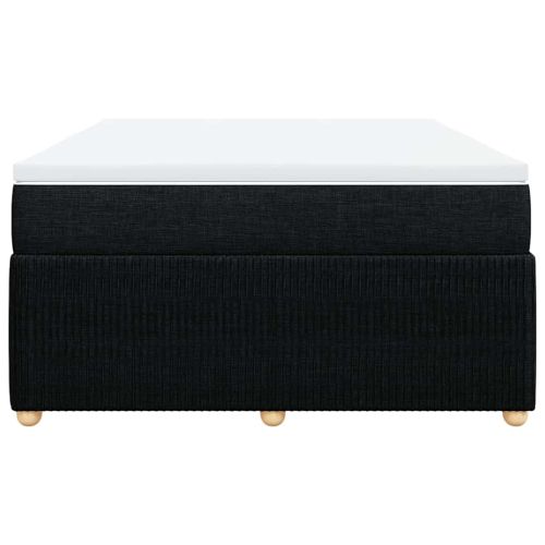 Боксспринг легло с матрак, черно, 160x200 см, плат