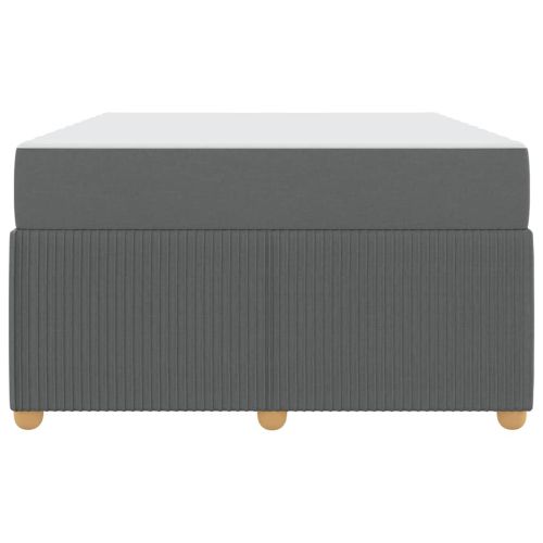 Рамка за легло с матрак Тъмен сив 120 x 200 cm текстил