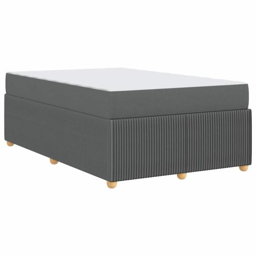 Рамка за легло с матрак Тъмен сив 120 x 200 cm текстил