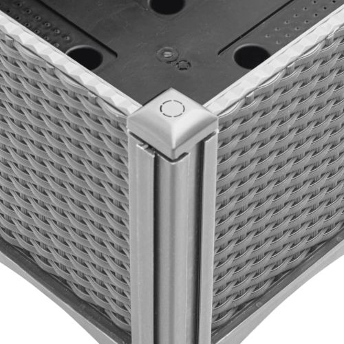 Градинска кашпа с крака, светлосива, 80x40x42 см, PP