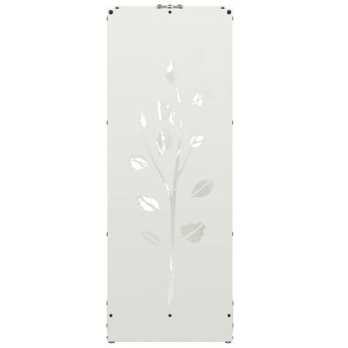 Стойка за дърва, бяла, 40x30x80 см, студеновалцувана стомана