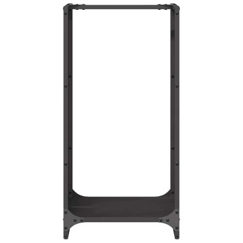 Стойка за дърва, черна, 40x30x80 см, студеновалцувана стомана