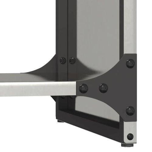 Стойка за дърва за огрев, 40x30x80 см, неръждаема стомана