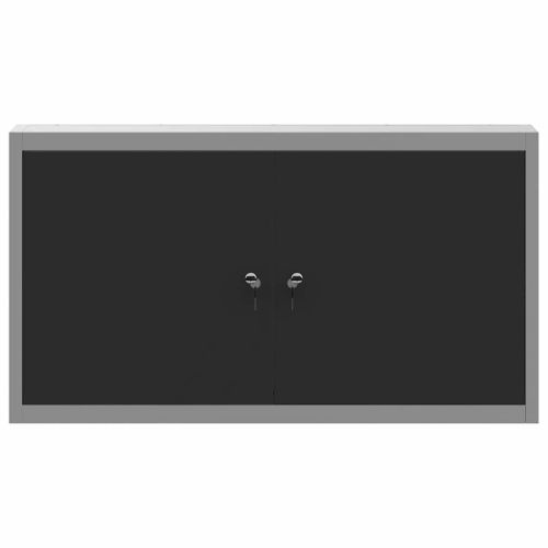 Шкаф за инструменти с рафт Черен и Сив 50 x 20 x 55 см