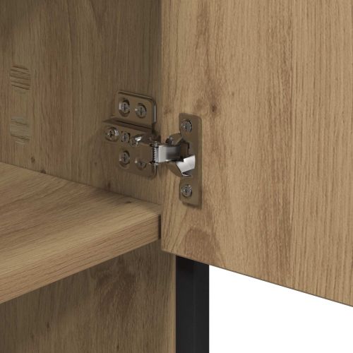 Комплект мебели за баня с рафт 2 pcs Дъб Инженерно дърво