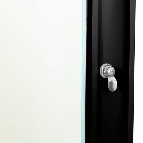 Мрежов кабинет със съхранение Черно 60 x 35 x 28 см Стомана