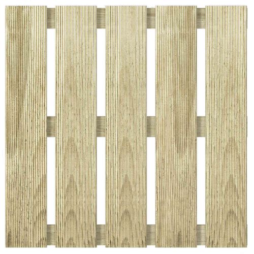 Декинг плочки, 6 бр, 50x50 см, дърво със зелена импрегнация