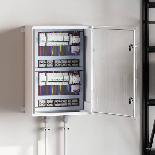 Контролен шкаф Сив 50 x 24,5 x 70 см ABS пластмаса