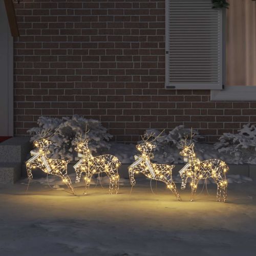 LED елени с 80 LED светодиода 4 pcs Златист PET