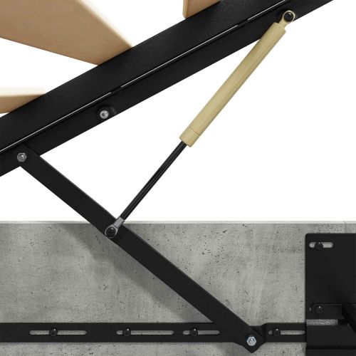 Отоманско легло Циментено сиво 80,5 x 200 см Инженерно дърво