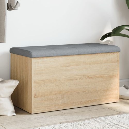 Пейка за съхранение, дъб сонома, 82x42x45 см, инженерно дърво
