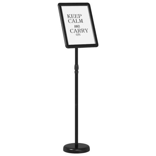 Стендове за търговски прояви Черно 25 x 25 x 125 см Алуминий