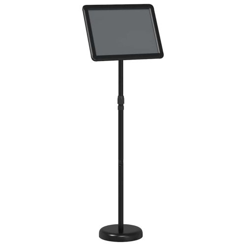 Стендове за търговски прояви Черно 25 x 25 x 125 см Алуминий