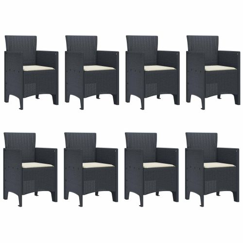 Комплект за хранене в градината 9 pcs Антрацит Полипропилен