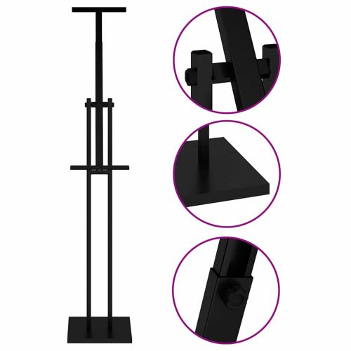 Стендове за търговски прояви 2 pcs Черно 26,5 x 26,5 x 150 см