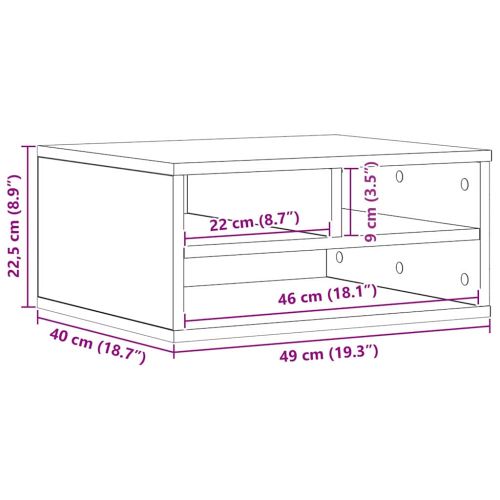 Стойка за принтер Старо дърво 49 x 40 x 22.5 см Инженерно дърво