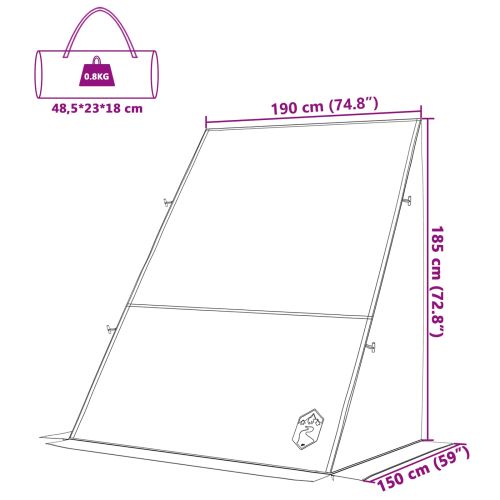 Палатка за задна врата на автомобил 190 x 150 x 185 см тафта