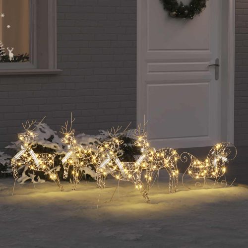 LED елени с 40 LED светодиода 5 pcs Златист PET
