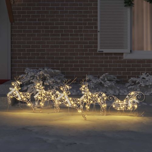 LED елени с 40 LED светодиода 5 pcs Златист PET