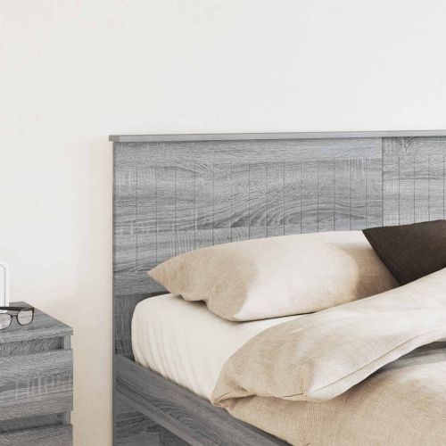 Облегалка за глава с таблото Сив Сонома 160 cm Инженерно дърво