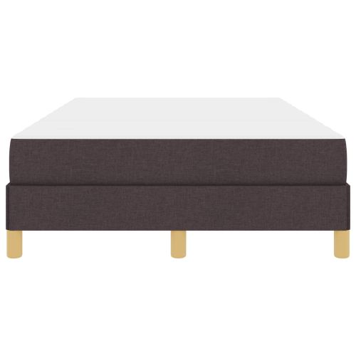 Легло с пружинирана основа Тъмен кафяв 120 x 200 cm текстил