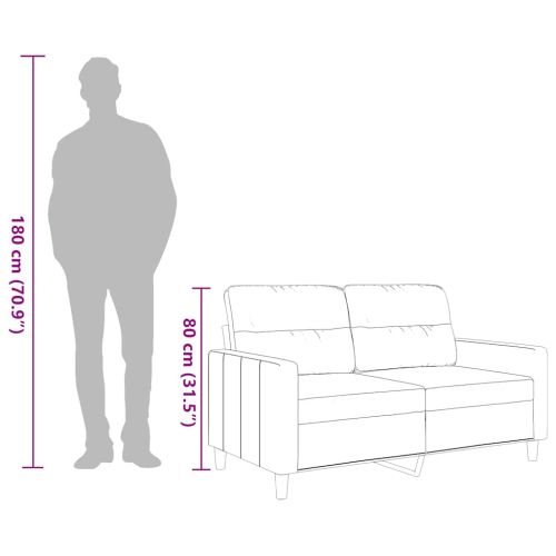 2-местен диван, кремав, 120 см, текстил