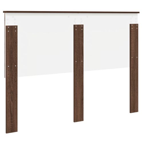 Облегалка за глава с таблото Кафяв дъб 140 cm Инженерно дърво