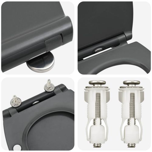 Тоалетна седалка Антрацит 47 x 37,5 x 3,8 см Дуропласт