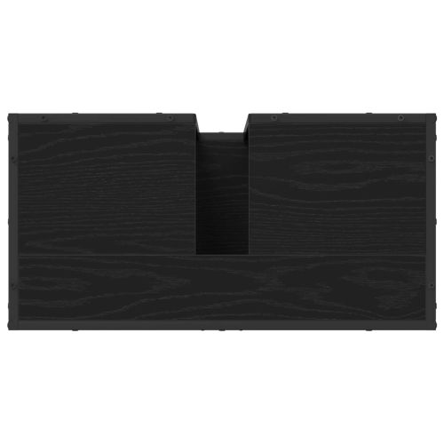 Комплект мебели за баня с рафт 2 pcs Черния дъб Инженерно дърво