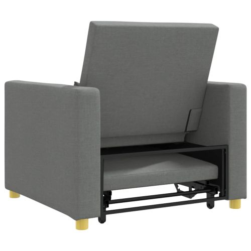 Разтегателен диван с единично легло Тъмносив 90 x 165 x 87 см