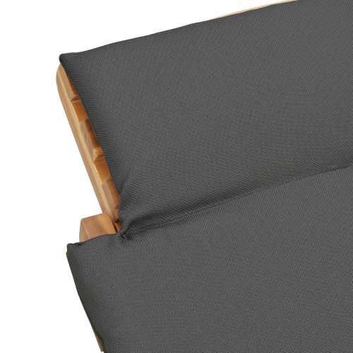 Градински шезлонг с възглавница Кафяво 198 x 55 x 58,5 см