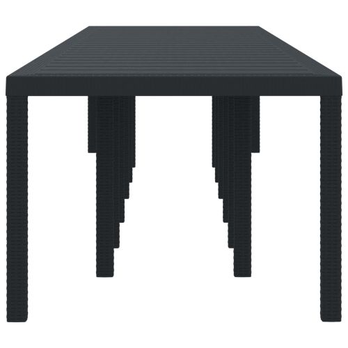 Градинска маса Антрацит 400 x 100 x 73 см полиратан