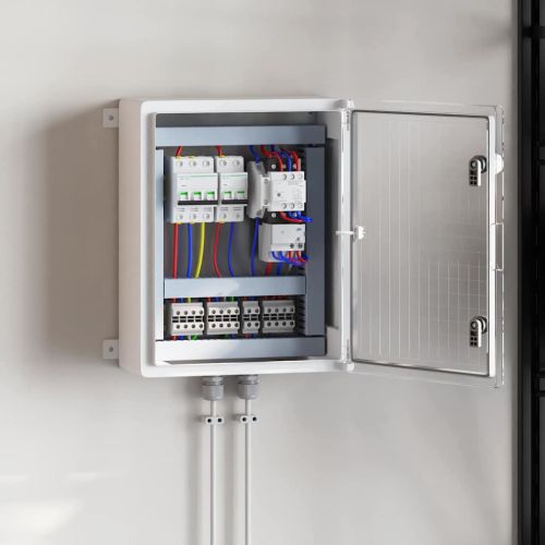 Контролен шкаф Сив 40 x 24,5 x 50 см ABS пластмаса