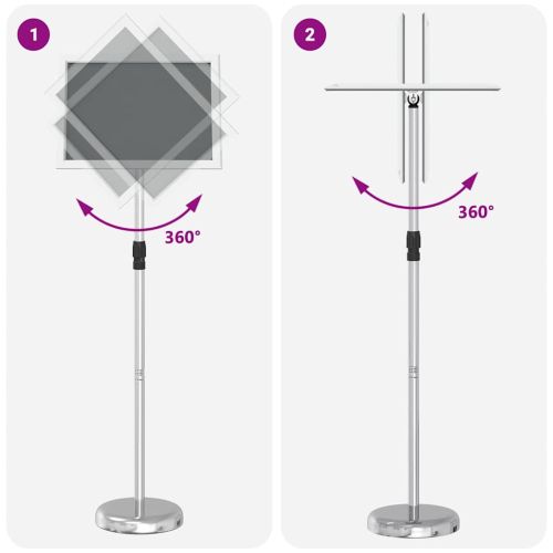 Стендове за търговски прояви Сребрист 25 x 25 x 125 см Алуминий
