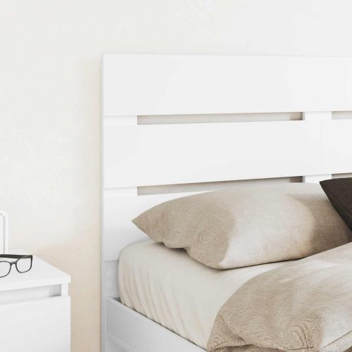 Облегалка за глава с таблото Бяло 140 cm Инженерно дърво