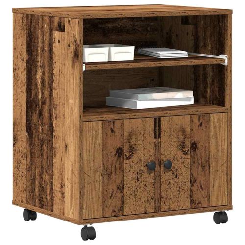 Стойка за принтер Старо дърво 60 x 48 x 74 см Инженерно дърво