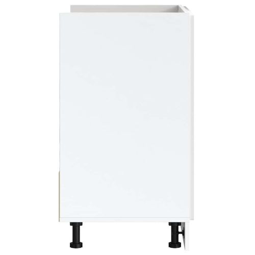 Шкаф за мивка, Porto, бял гланц, 80x46x81,5 см, инженерно дърво