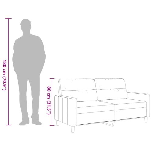 2-местен диван, тъмносив, 140 см, плат