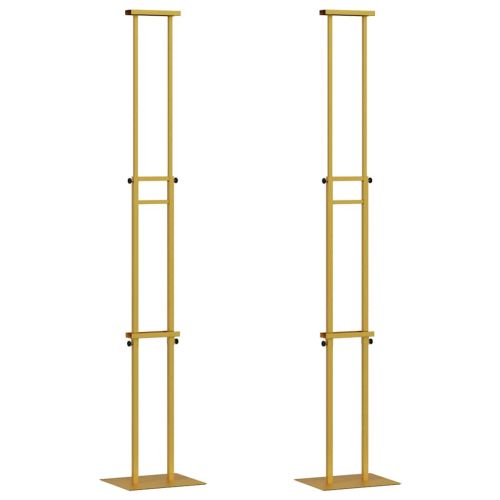 Стендове за търговски прояви 2 pcs Златист 30 х 24 х 214 см
