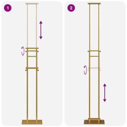 Стендове за търговски прояви 2 pcs Златист 30 x 23,5 x 210 см
