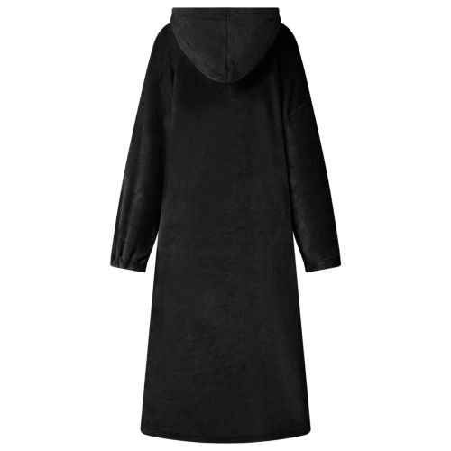 Одеяло с качулка Черно l Фланела