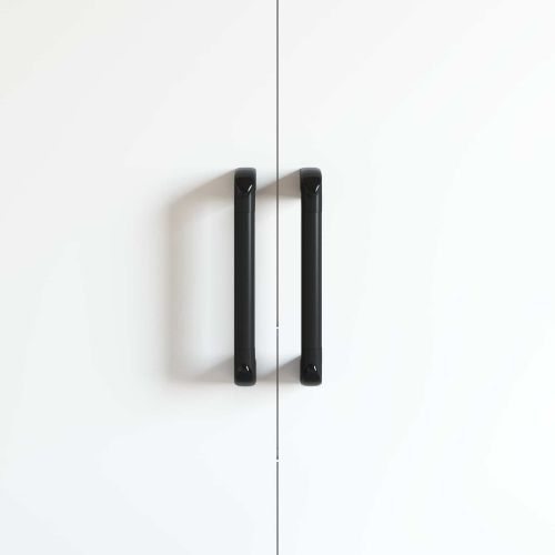 Дръжка Едноцветен 2 pcs Черно 380 x 34 x 85 мм Алуминий и PP