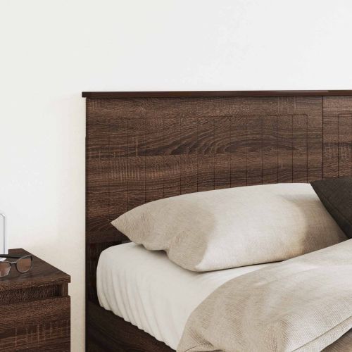 Облегалка за глава с таблото Кафяв дъб 150 cm Инженерно дърво