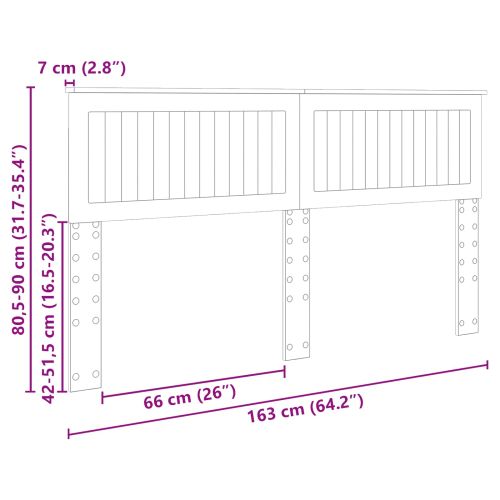 Облегалка за глава с таблото Дъб 160 cm Инженерно дърво