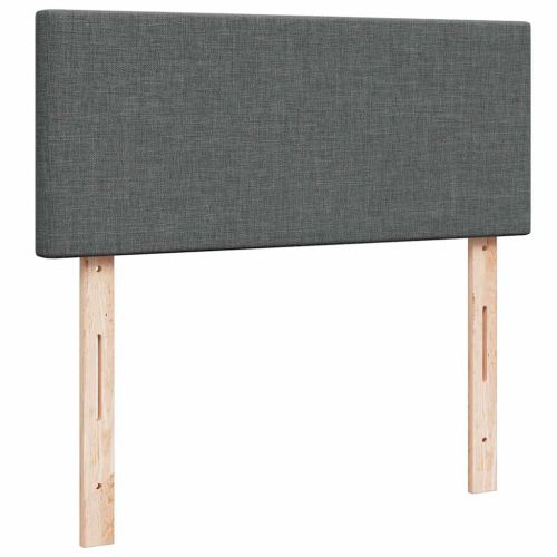 Боксспринг легло с матрак, тъмносиво, 120x200 см, плат