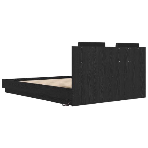 Леглова рамка с табла Старо дърво 140 x 200 cm Инженерно дърво